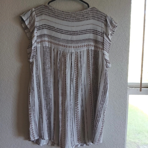 Savanna Jane anthropology Summer Siesta Aztec hippie boho Embroidered Top - Picture 2 of 12